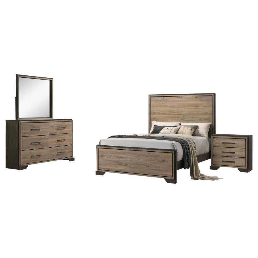 Baker 4-Piece Bedroom Set Brown And Light Taupe