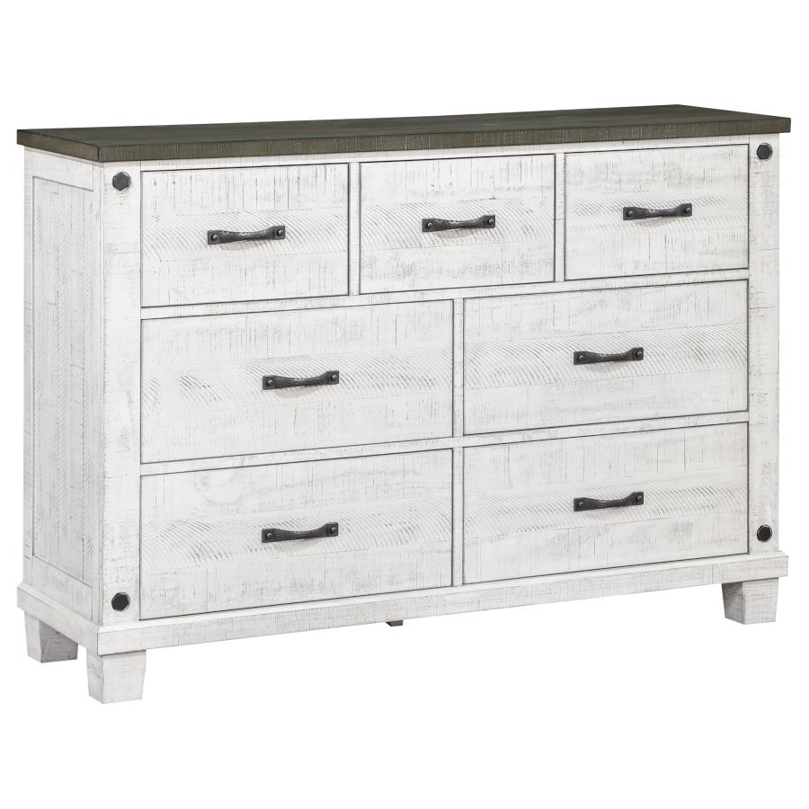 Lilith 4-Piece  Bedroom Set Distressed Grey And White