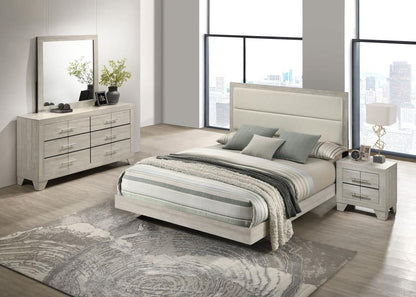 Trenton 4 Piece Rustic Cream Queen Bedroom Set