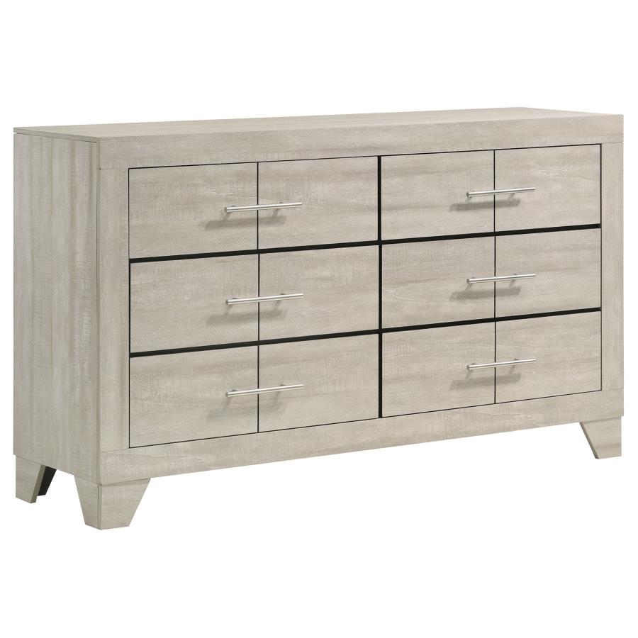 Trenton 4 Piece Rustic Cream Queen Bedroom Set