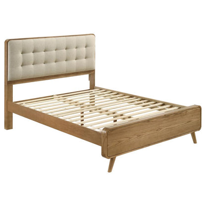 Robyn 5-Piece Light Ash Queen Bedroom Set – Modern Bed, Dresser, Nightstands & Mirror
