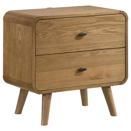 Robyn 5-Piece Light Ash Queen Bedroom Set – Modern Bed, Dresser, Nightstands & Mirror