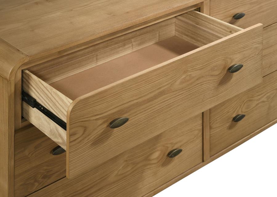 Robyn 6-Drawer Bedroom Dresser in Light Ash – Modern Storage Solution for Bedroom