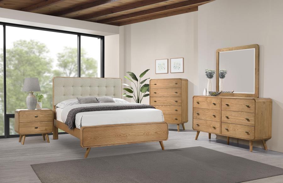 Robyn 6-Drawer Bedroom Dresser in Light Ash – Modern Storage Solution for Bedroom