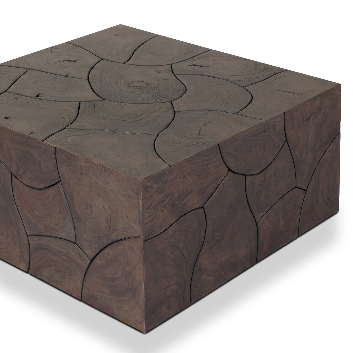 Tomlin Outdoor Bunching Table Stained Saddle Brown