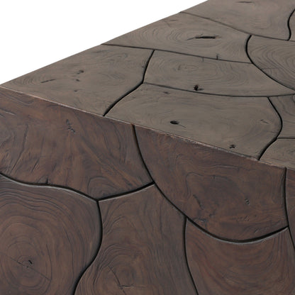 Tomlin Outdoor Bunching Table Stained Saddle Brown