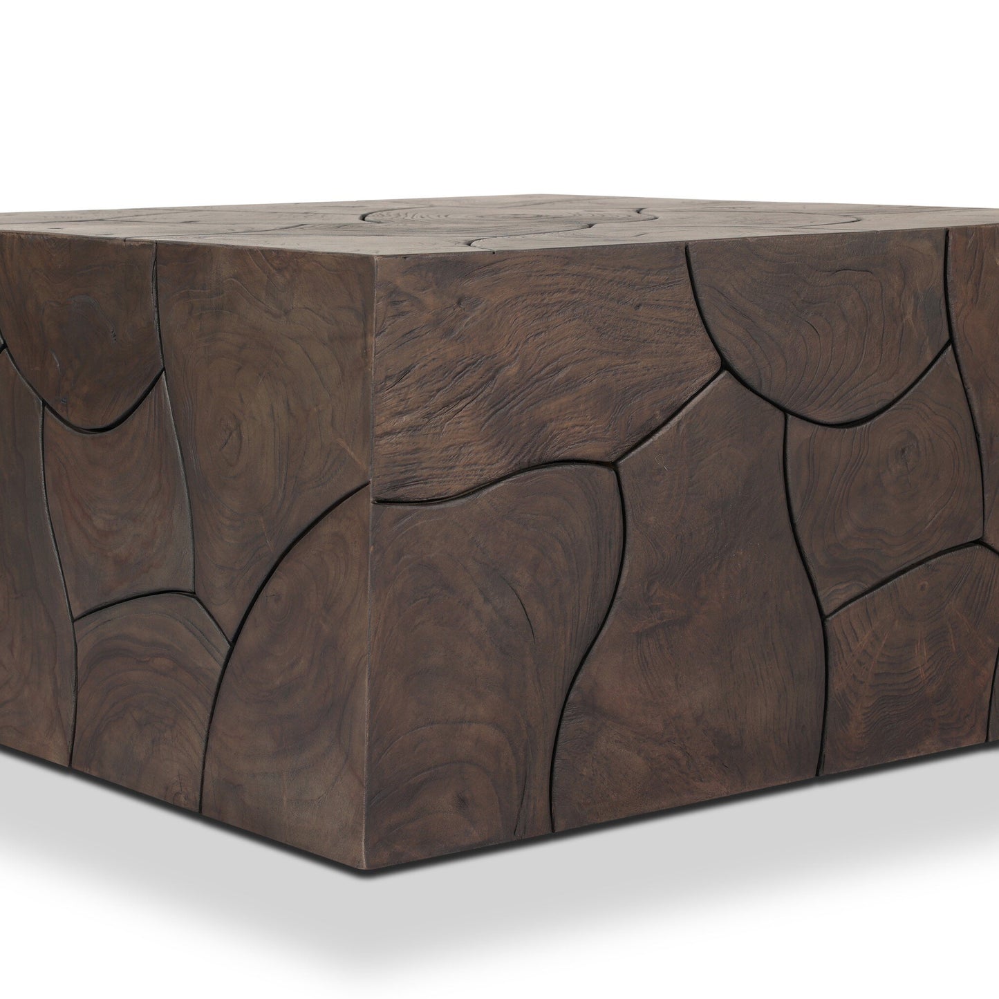 Tomlin Outdoor Bunching Table Stained Saddle Brown