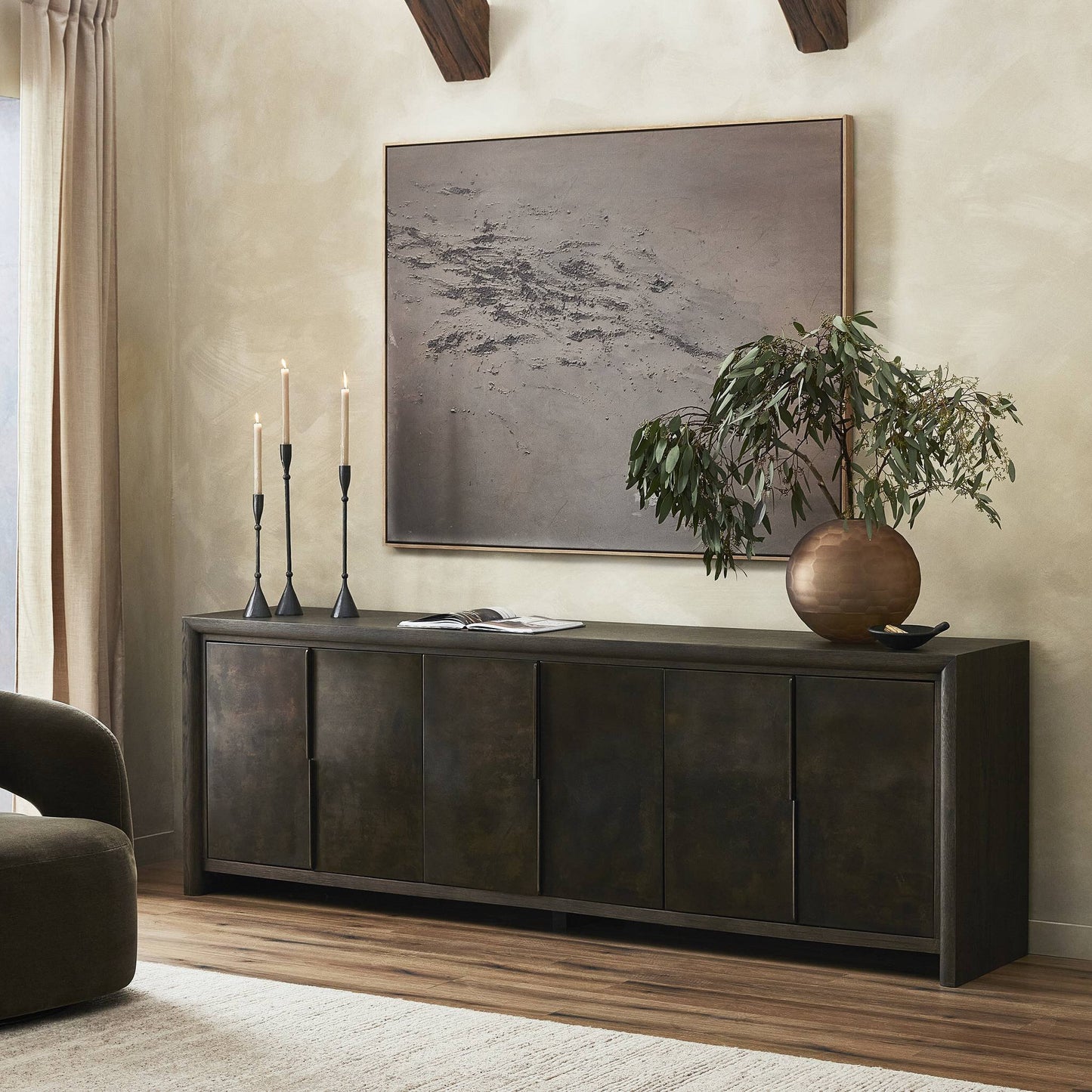 Arlington Espresso Oak 6‑Door Sideboard