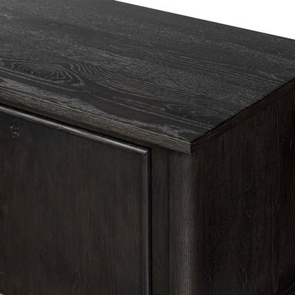 Bari Mid Brown Wood 4‑Door and Drawer Sideboard