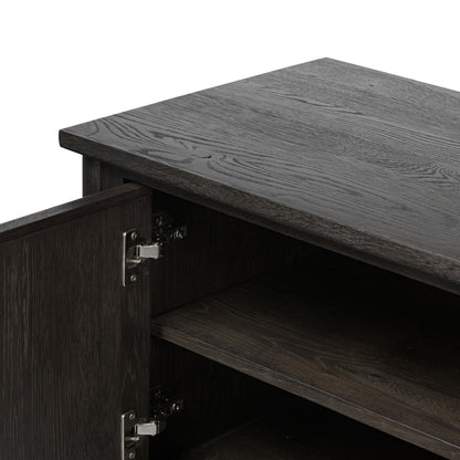 Bari Mid Brown Wood 4‑Door and Drawer Sideboard