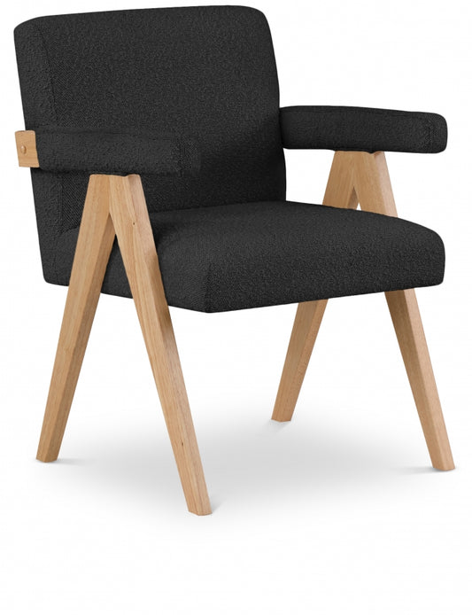 Woodloch Boucle Upholstered Accent Chair – Modern Cozy Chair with Textured Fabric Finish