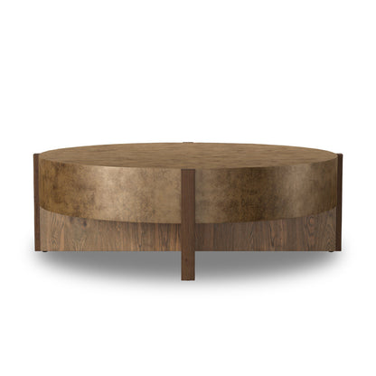 Bingham Coffee Table Antiqued Brass Aluminum