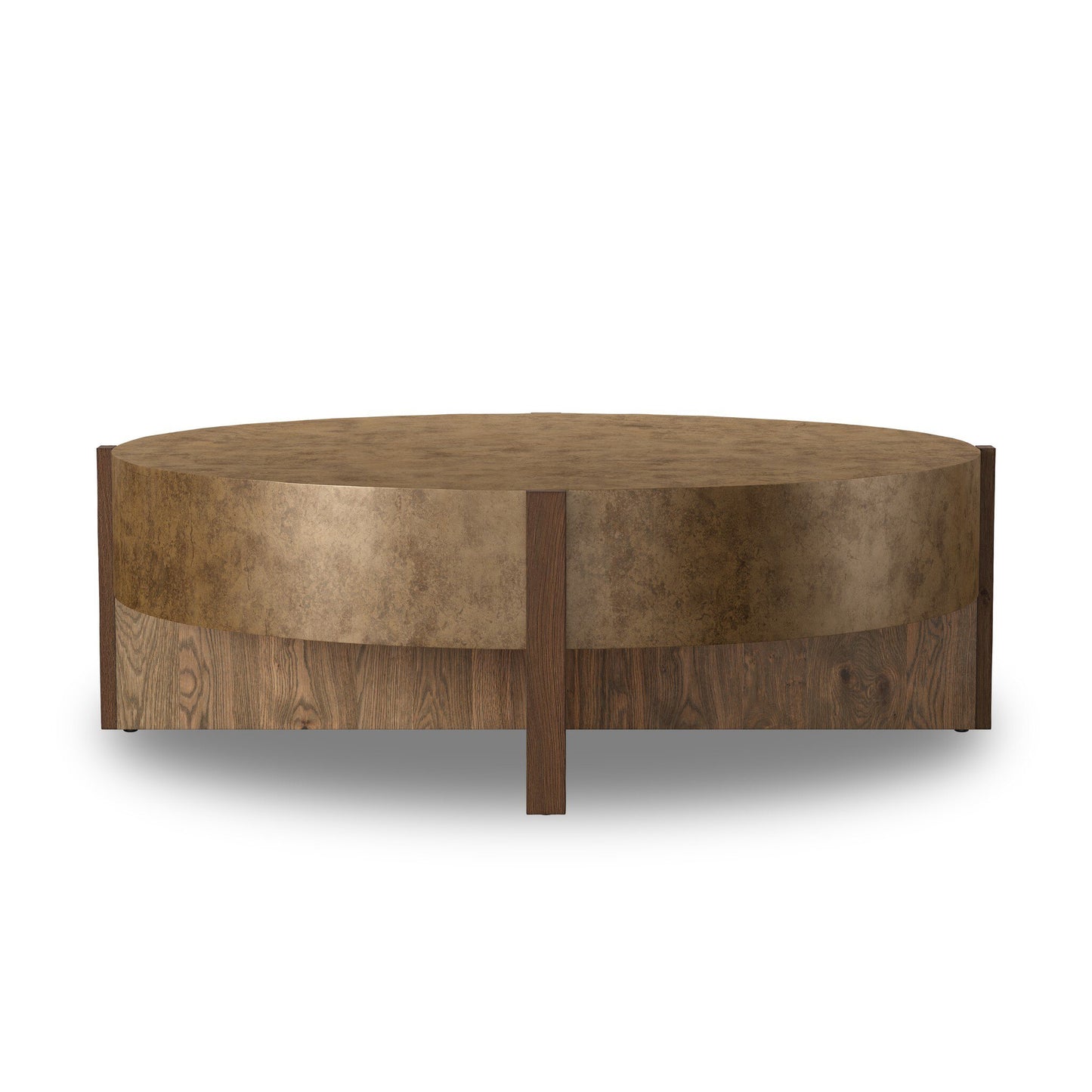 Bingham Coffee Table Antiqued Brass Aluminum