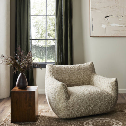 Margot Swivel Chair Solema Cream Boucle