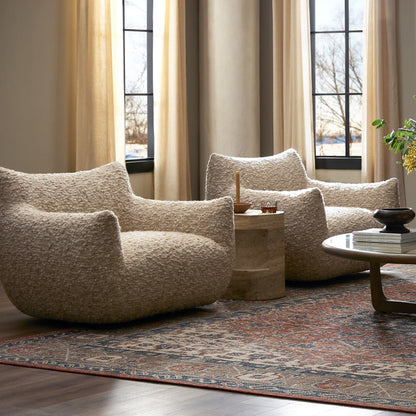 Margot Swivel Chair Solema Cream Boucle