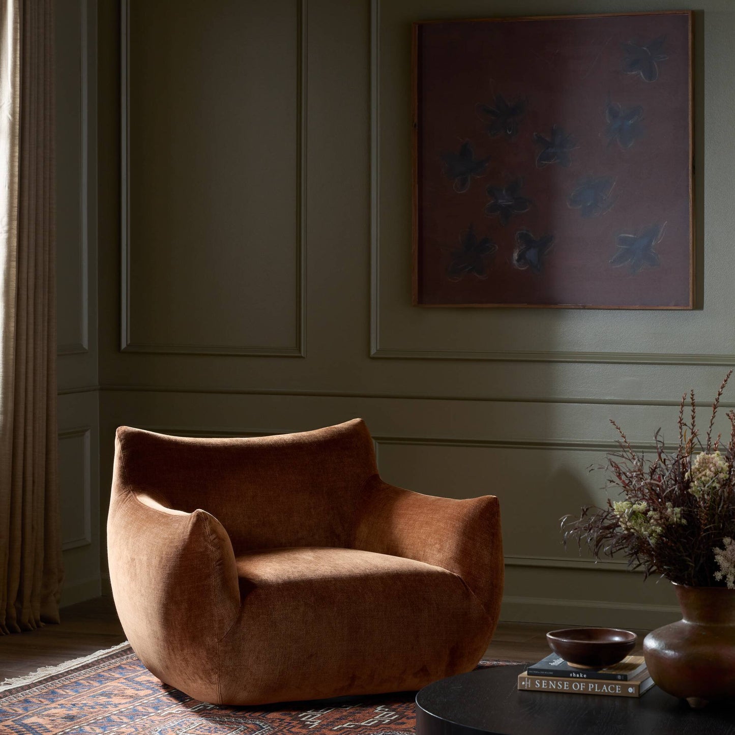 Margot Swivel Chair Altair Sienna Chenille