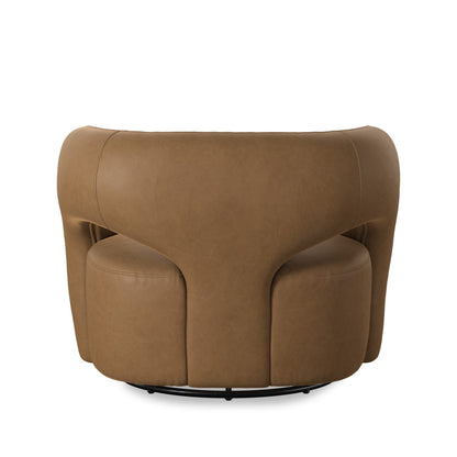 Mazie Swivel Chair Maestro Camel Nubuck Leather