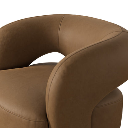 Mazie Swivel Chair Maestro Camel Nubuck Leather