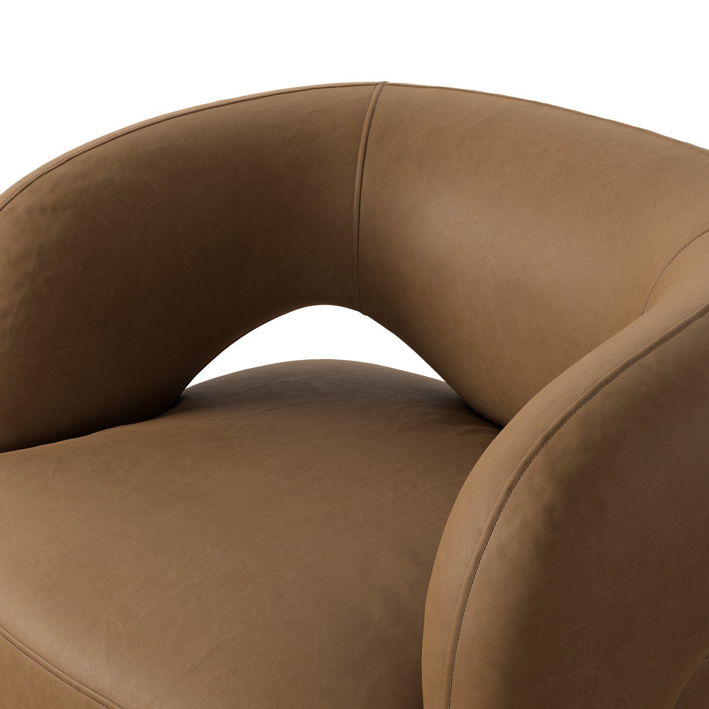Mazie Swivel Chair Maestro Camel Nubuck Leather