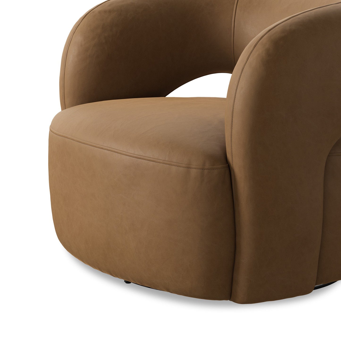 Mazie Swivel Chair Maestro Camel Nubuck Leather