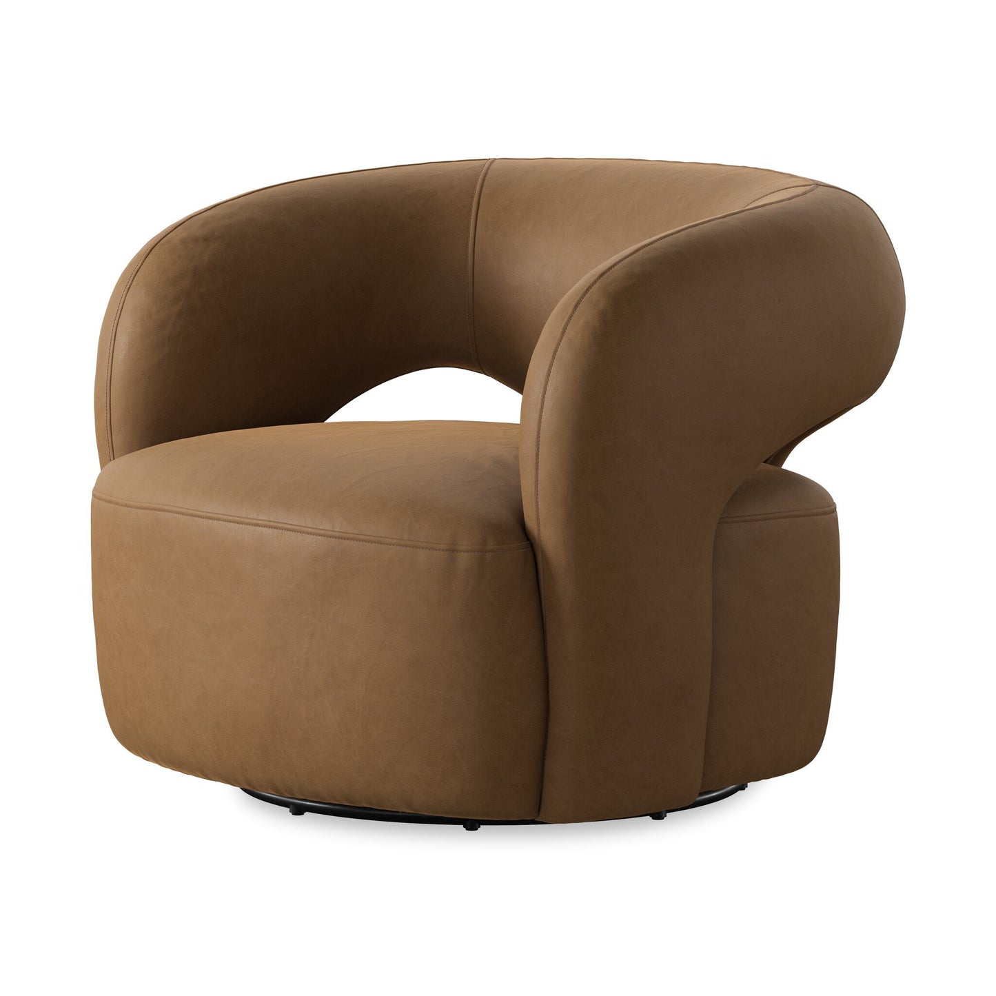 Mazie Swivel Chair Maestro Camel Nubuck Leather
