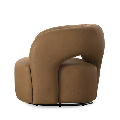 Mazie Swivel Chair Maestro Camel Nubuck Leather