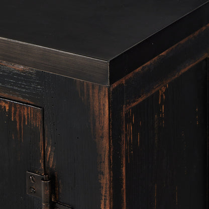 Humptulips River Distressed Black Cabinet