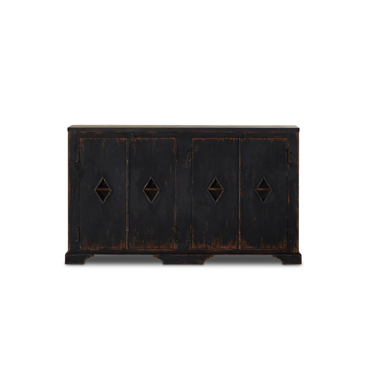 Humptulips River Distressed Black Cabinet