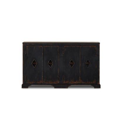 Humptulips River Distressed Black Cabinet
