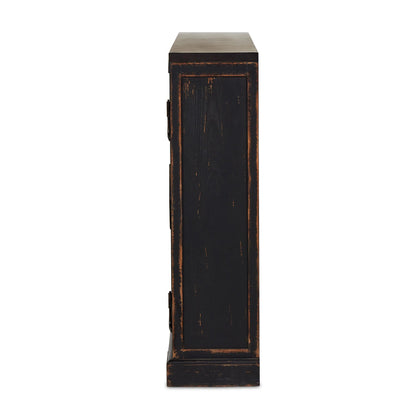 Humptulips River Distressed Black Cabinet