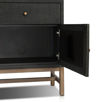Fiona Mahogany Sideboard with Woven Raffia