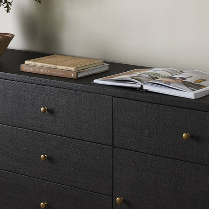 Fiona Mahogany Sideboard with Woven Raffia