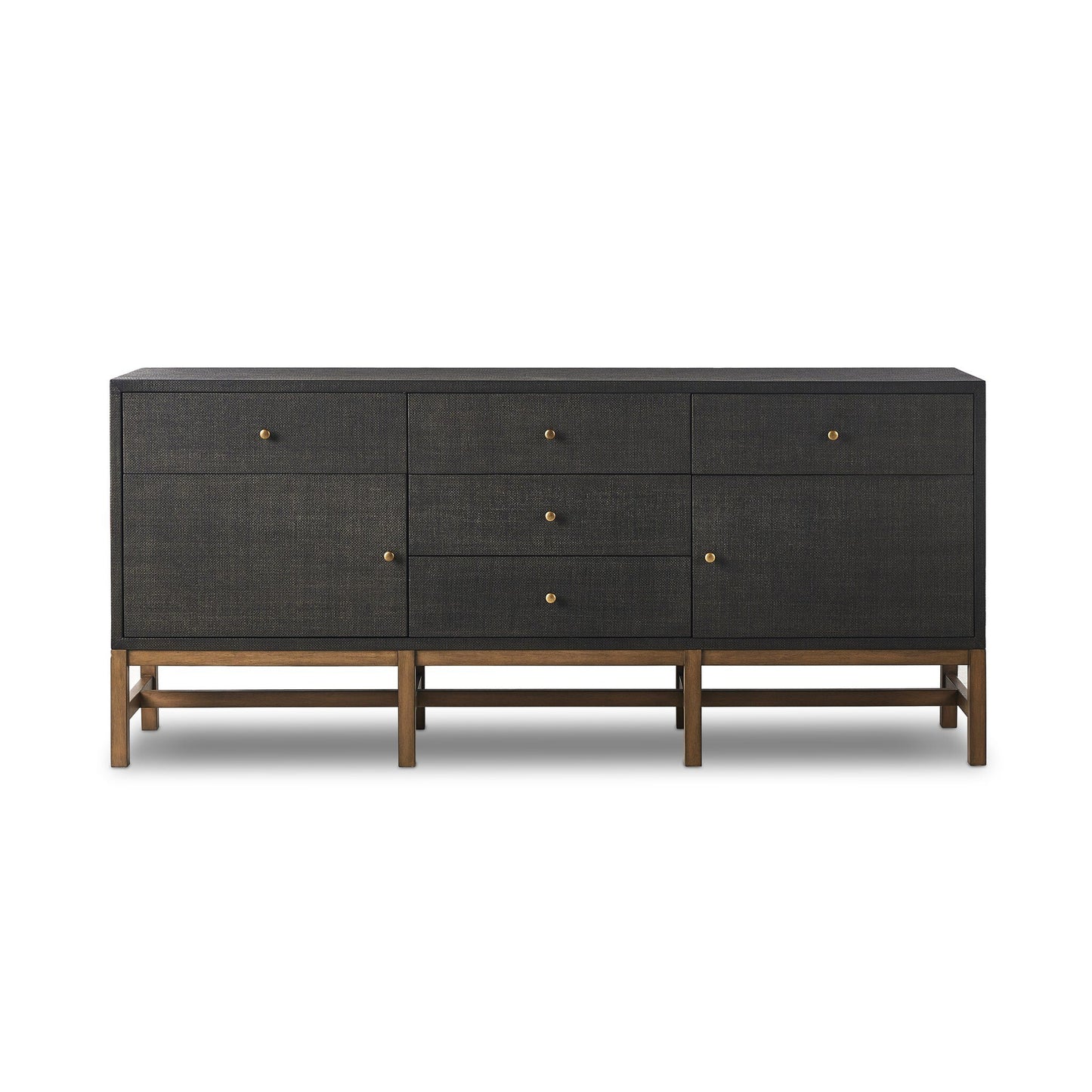 Fiona Mahogany Sideboard with Woven Raffia