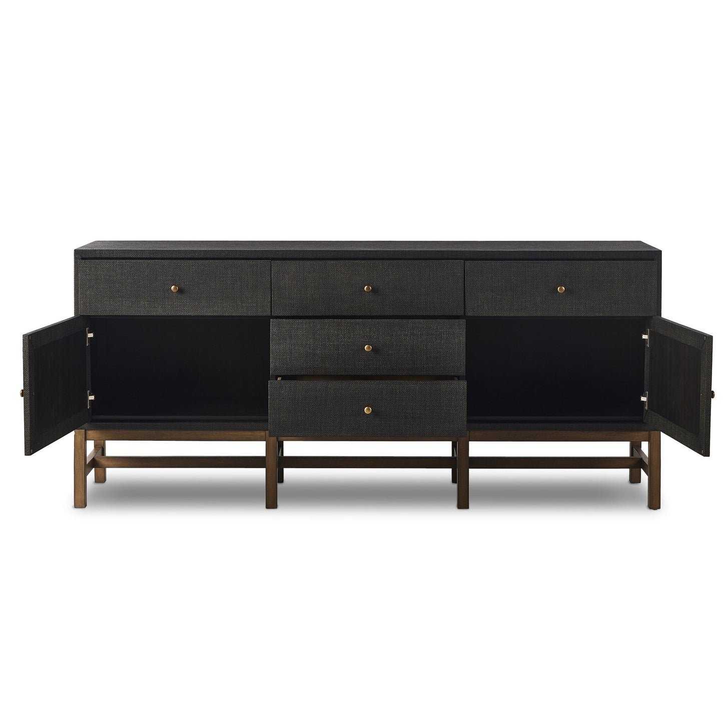 Fiona Mahogany Sideboard with Woven Raffia
