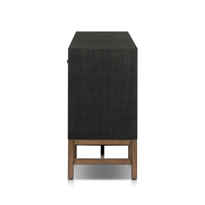 Fiona Mahogany Sideboard with Woven Raffia
