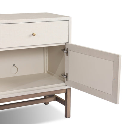 Fiona Mahogany Sideboard with Woven Raffia