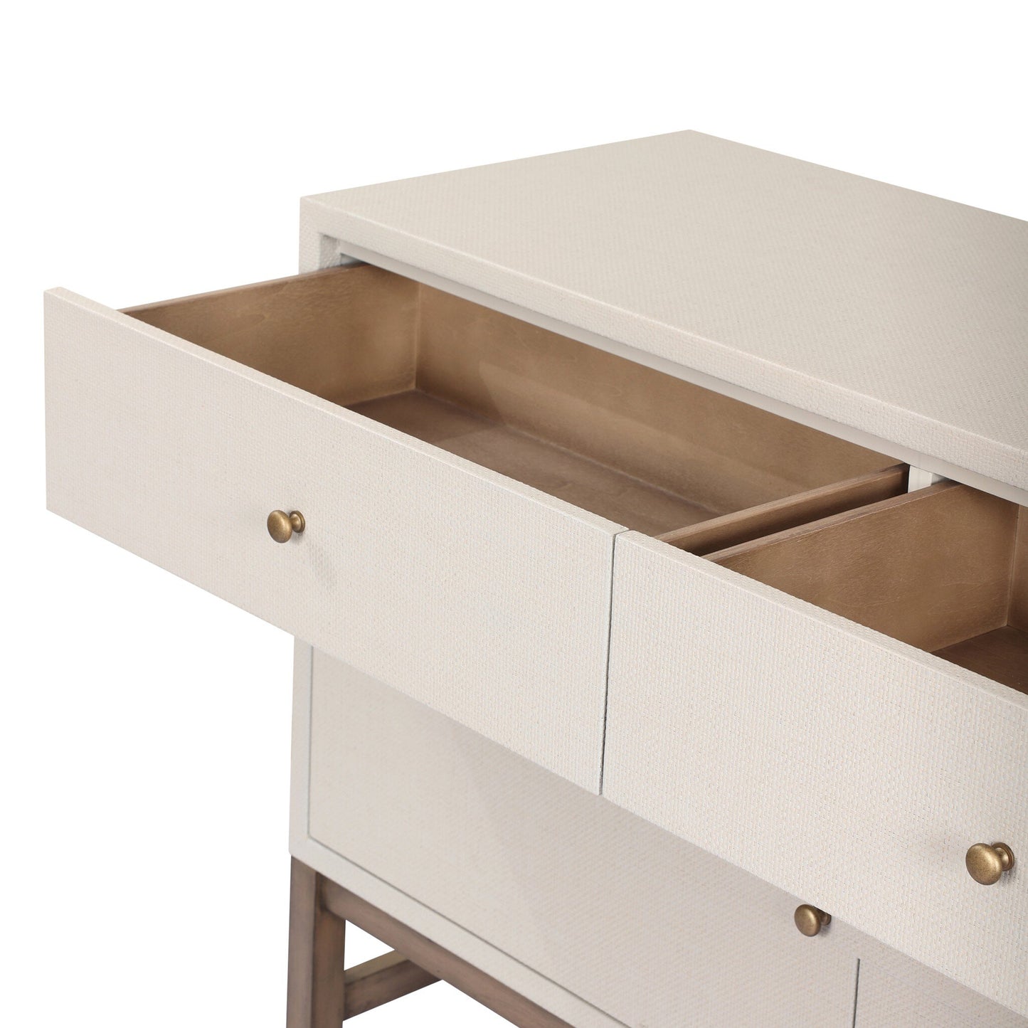 Fiona Mahogany Sideboard with Woven Raffia