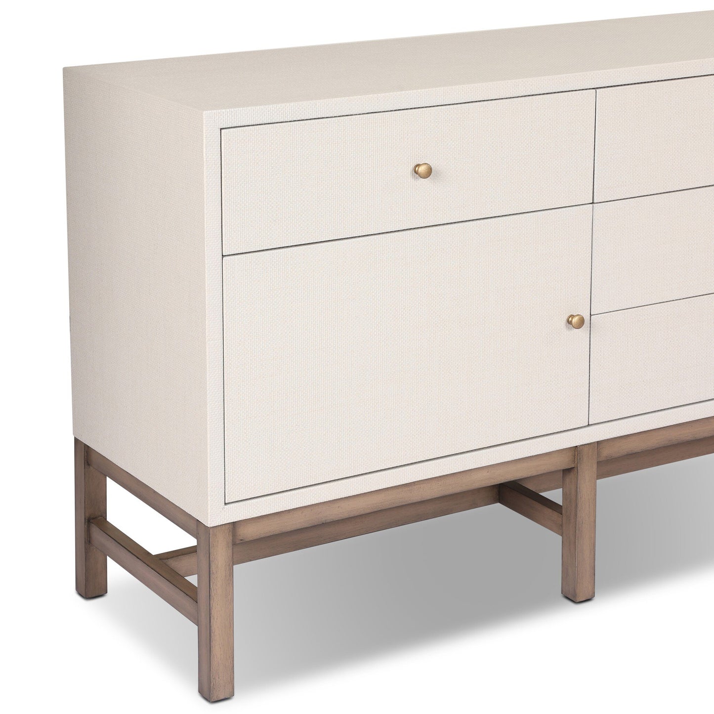Fiona Mahogany Sideboard with Woven Raffia