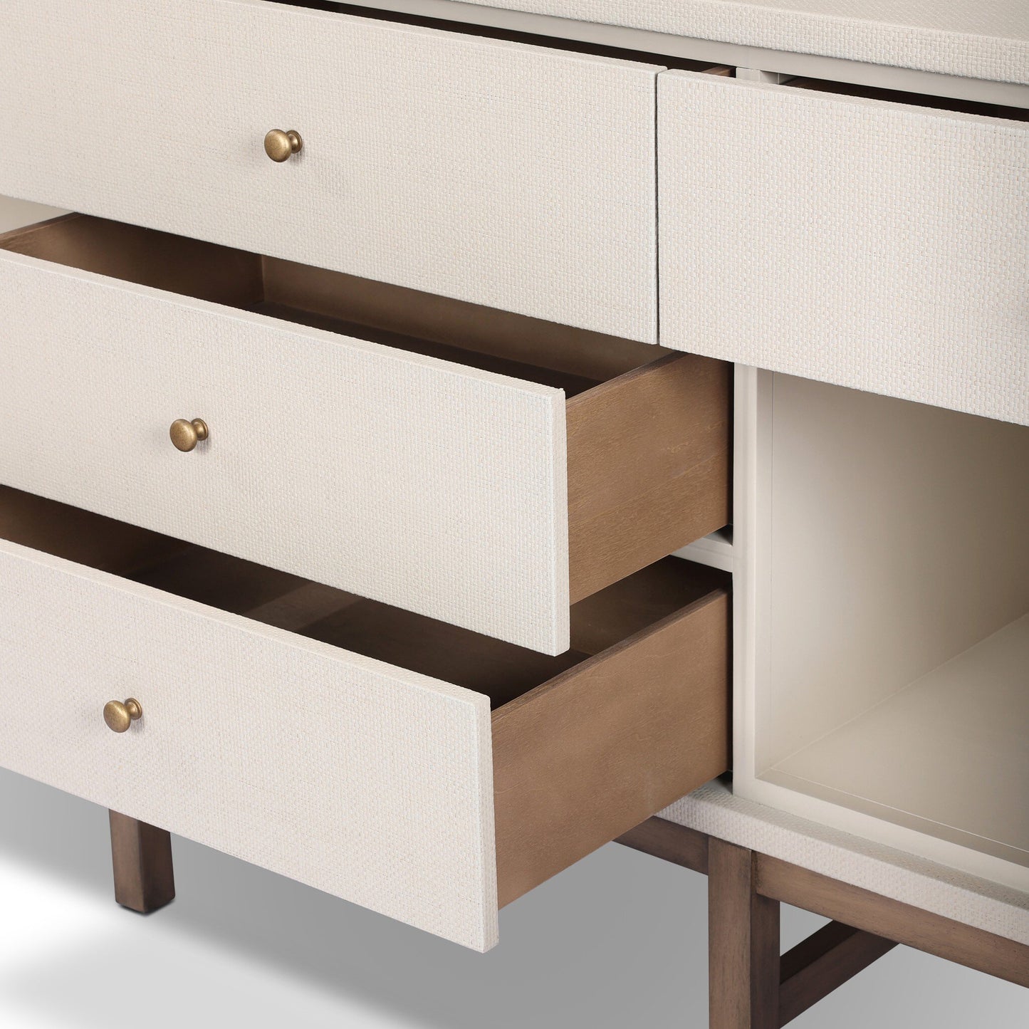 Fiona Mahogany Sideboard with Woven Raffia