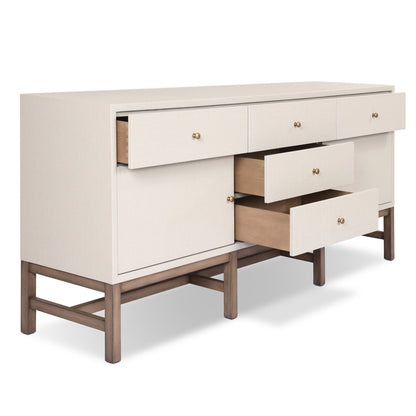 Fiona Mahogany Sideboard with Woven Raffia