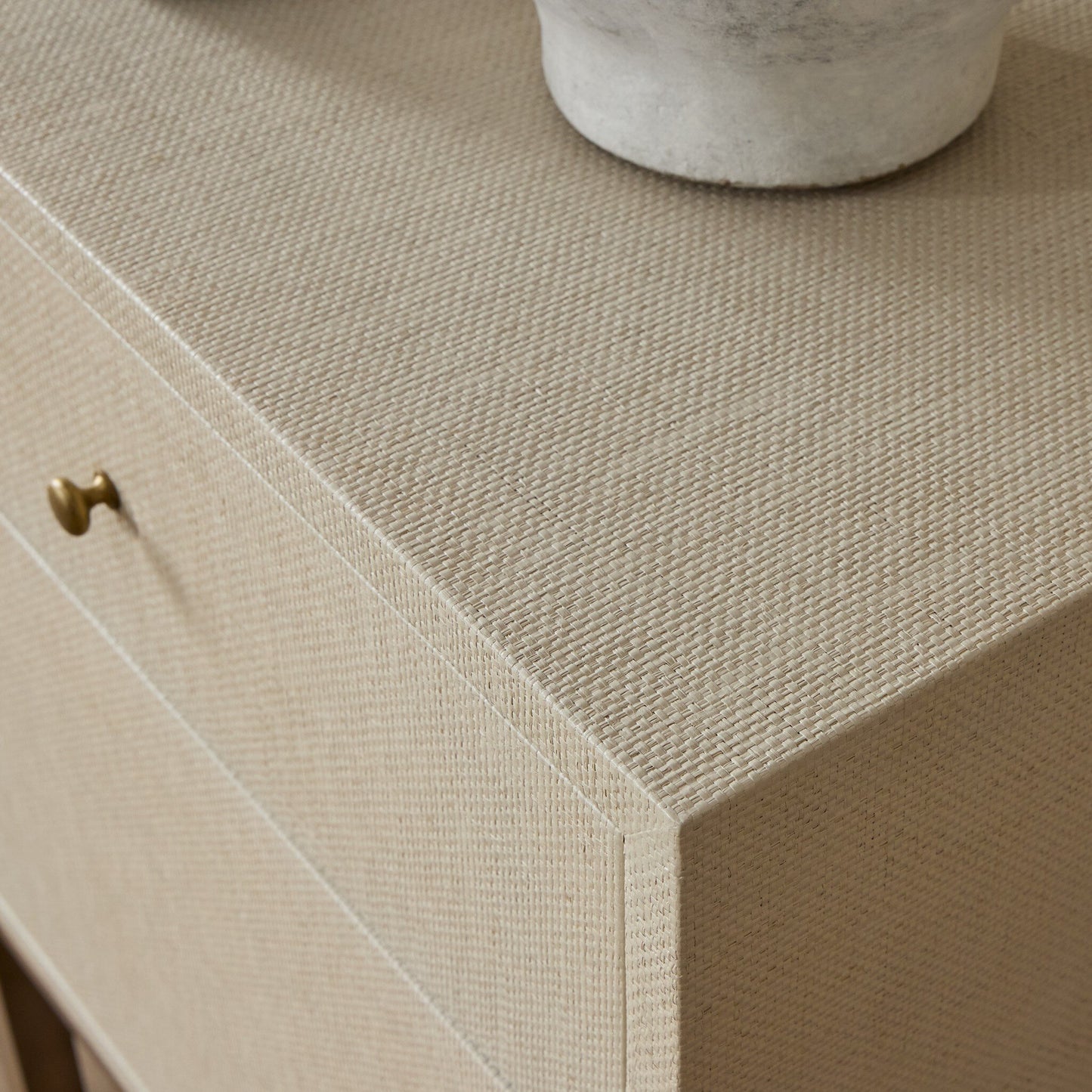 Fiona Mahogany Sideboard with Woven Raffia