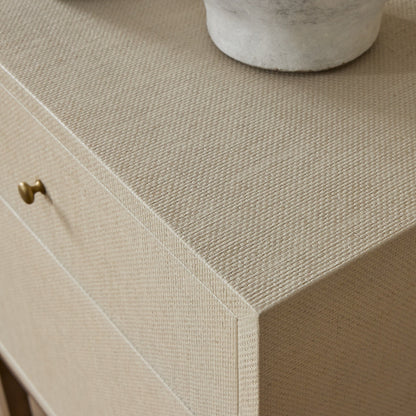 Fiona Mahogany Sideboard with Woven Raffia