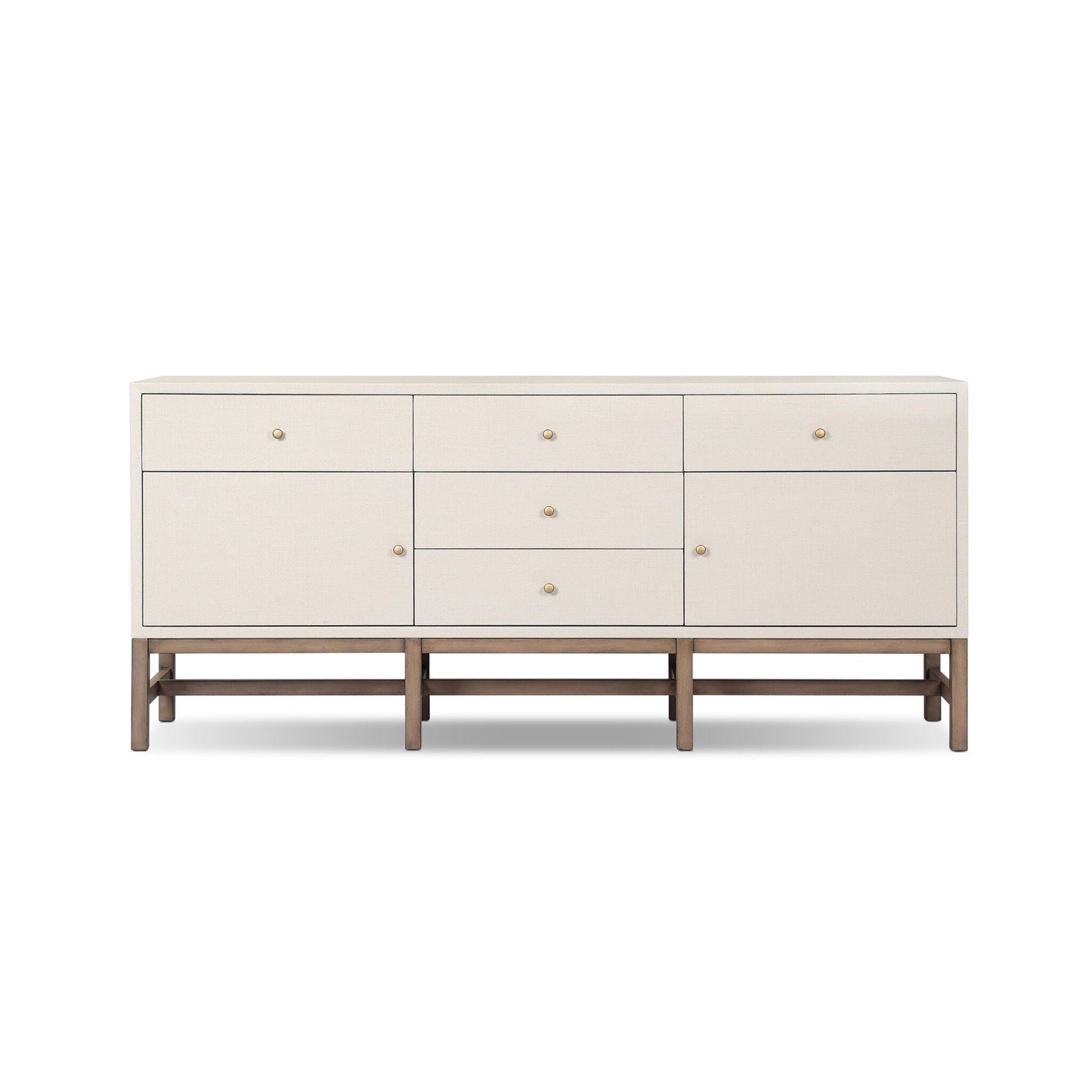 Fiona Mahogany Sideboard with Woven Raffia