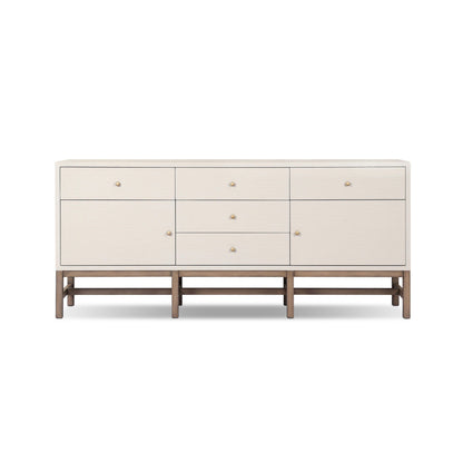 Fiona Mahogany Sideboard with Woven Raffia
