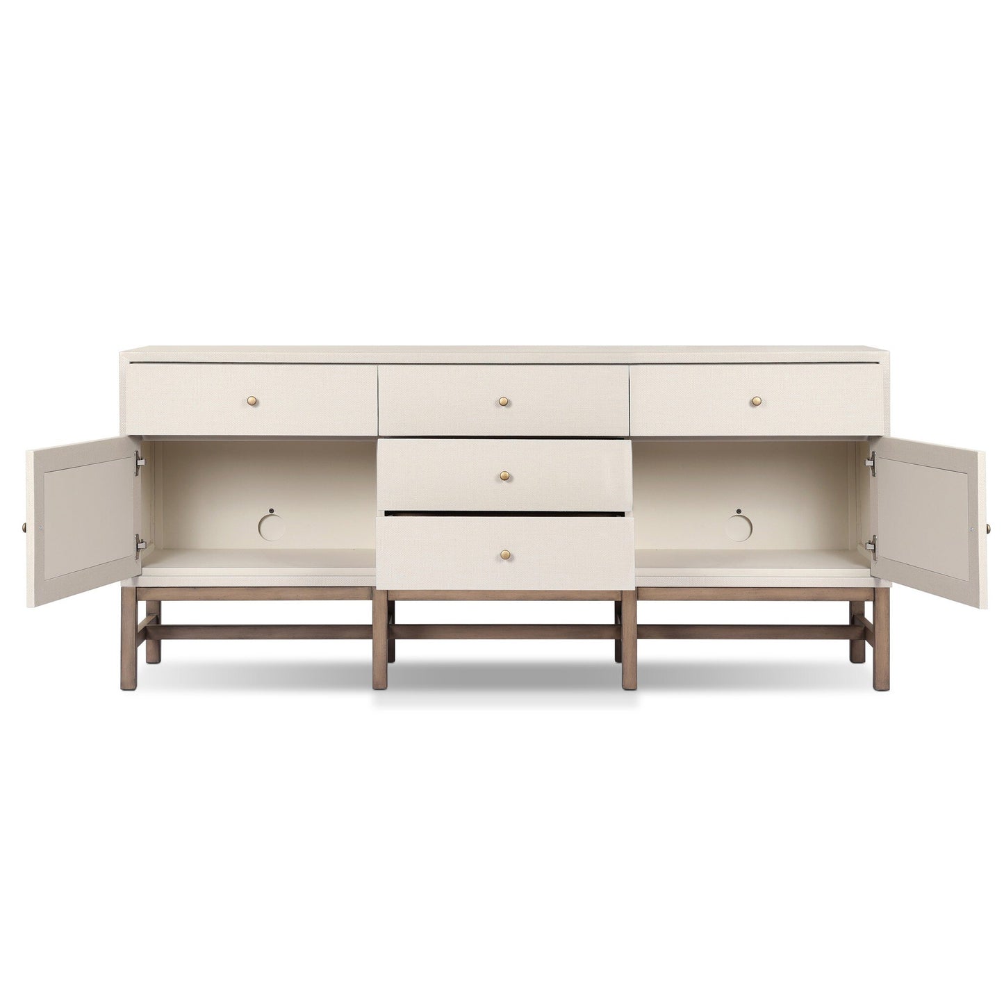 Fiona Mahogany Sideboard with Woven Raffia