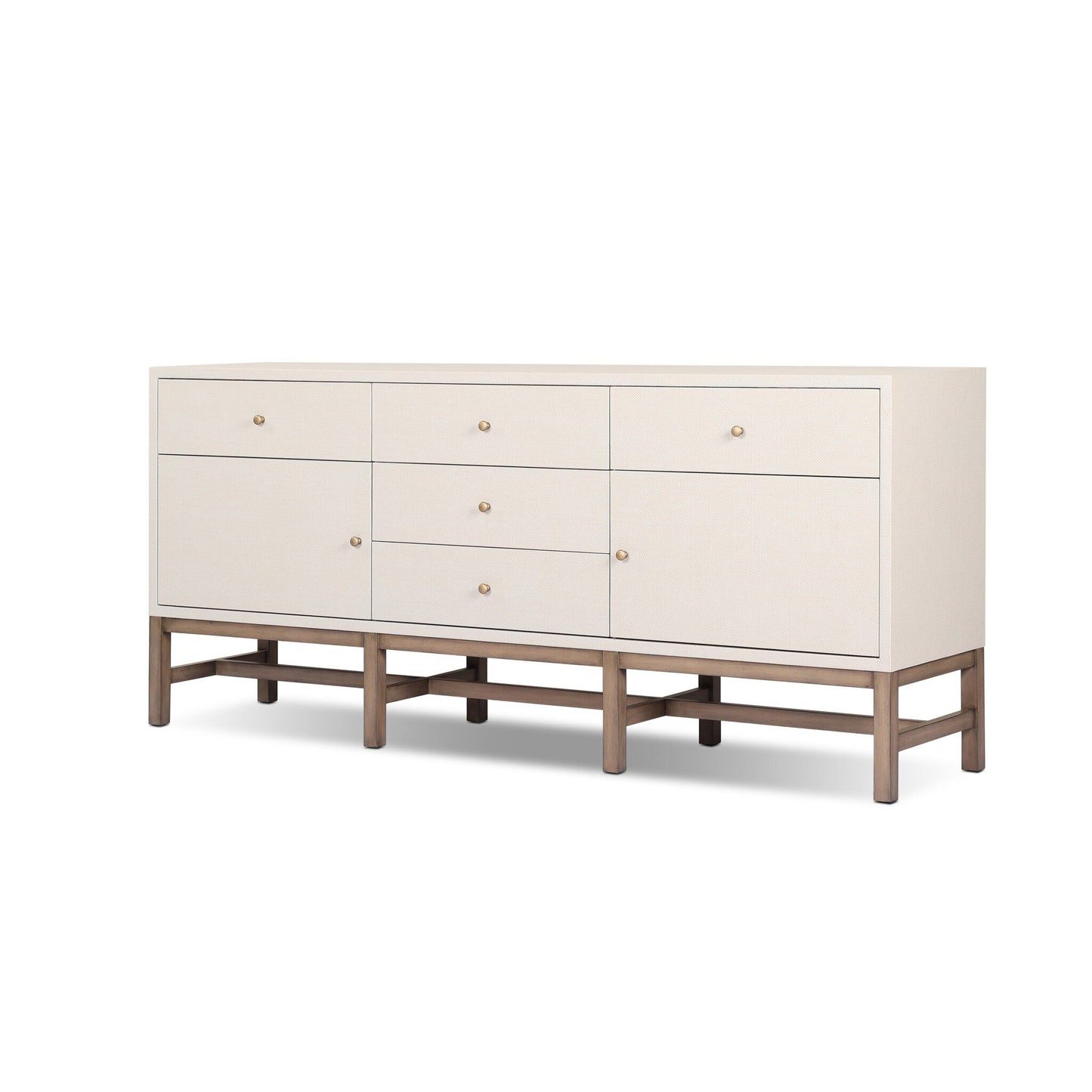Fiona Mahogany Sideboard with Woven Raffia