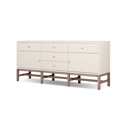 Fiona Mahogany Sideboard with Woven Raffia