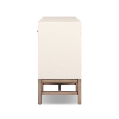 Fiona Mahogany Sideboard with Woven Raffia