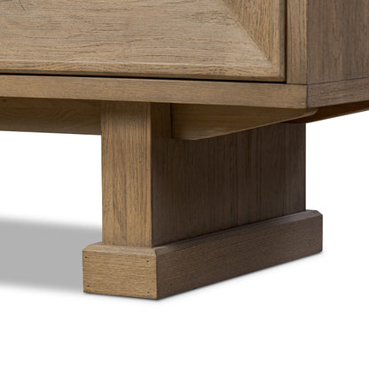 Adela Chamfered‑Frame Oak Sideboard