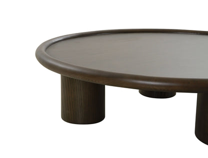 Modrest Strauss - Contemporary Brown Ash Round Coffee Table